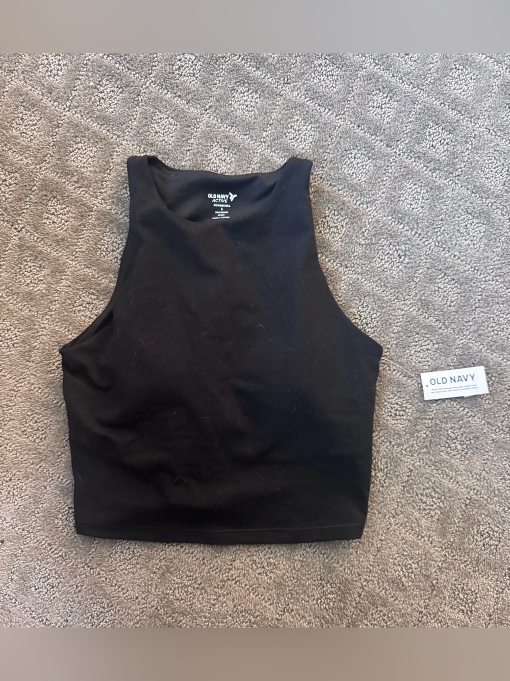 NWT Women’s Old Navy Black Built in bra Crop Tank Top